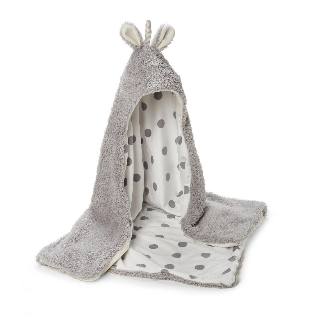 Bunny Hooded Blanket - Grey
