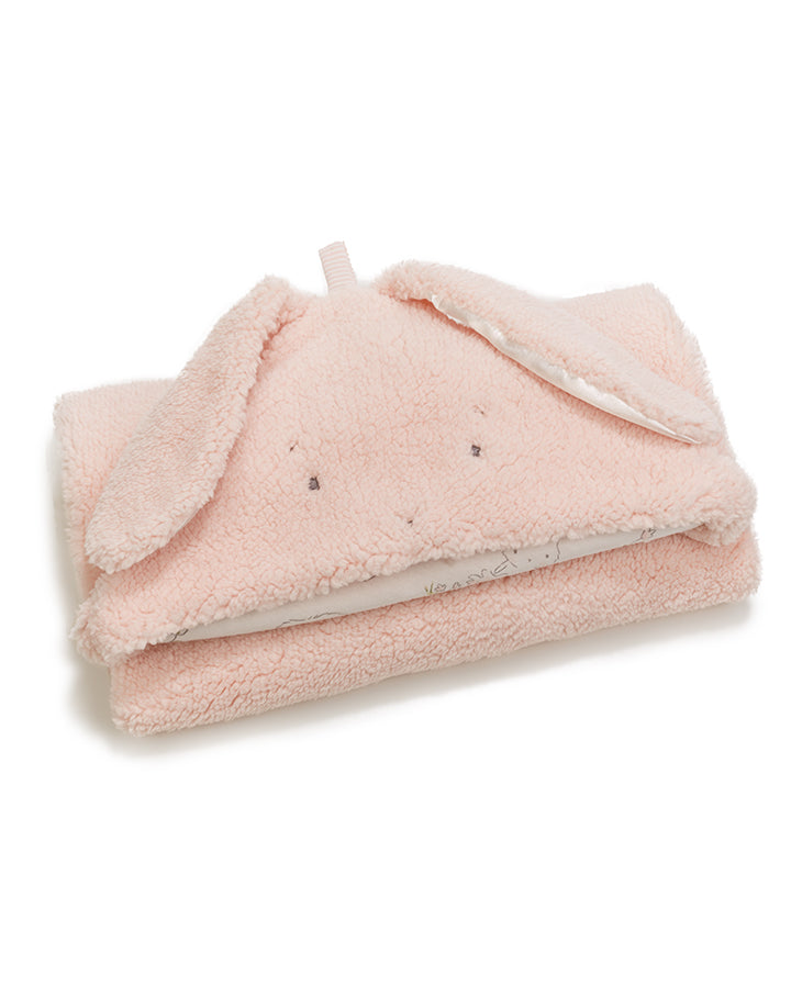Hooded Baby Blanket – Blossom Bunny Pink