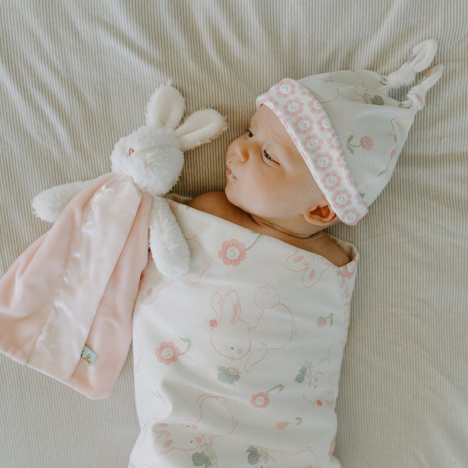 Blossom Bunny Receiving Blanket