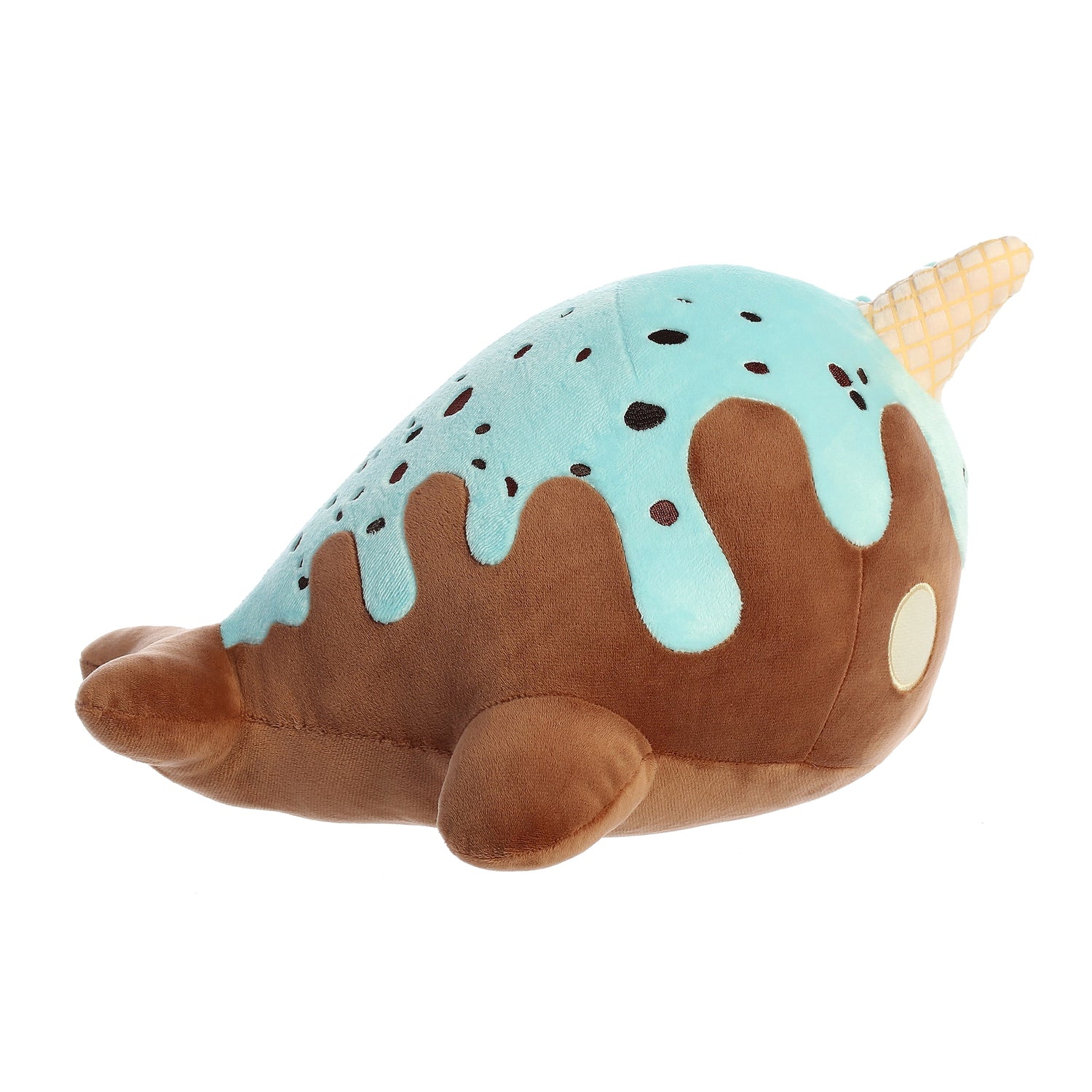 Tasty Peach Mint Chocolate Nomwhal Plush Toy, 12.5 in