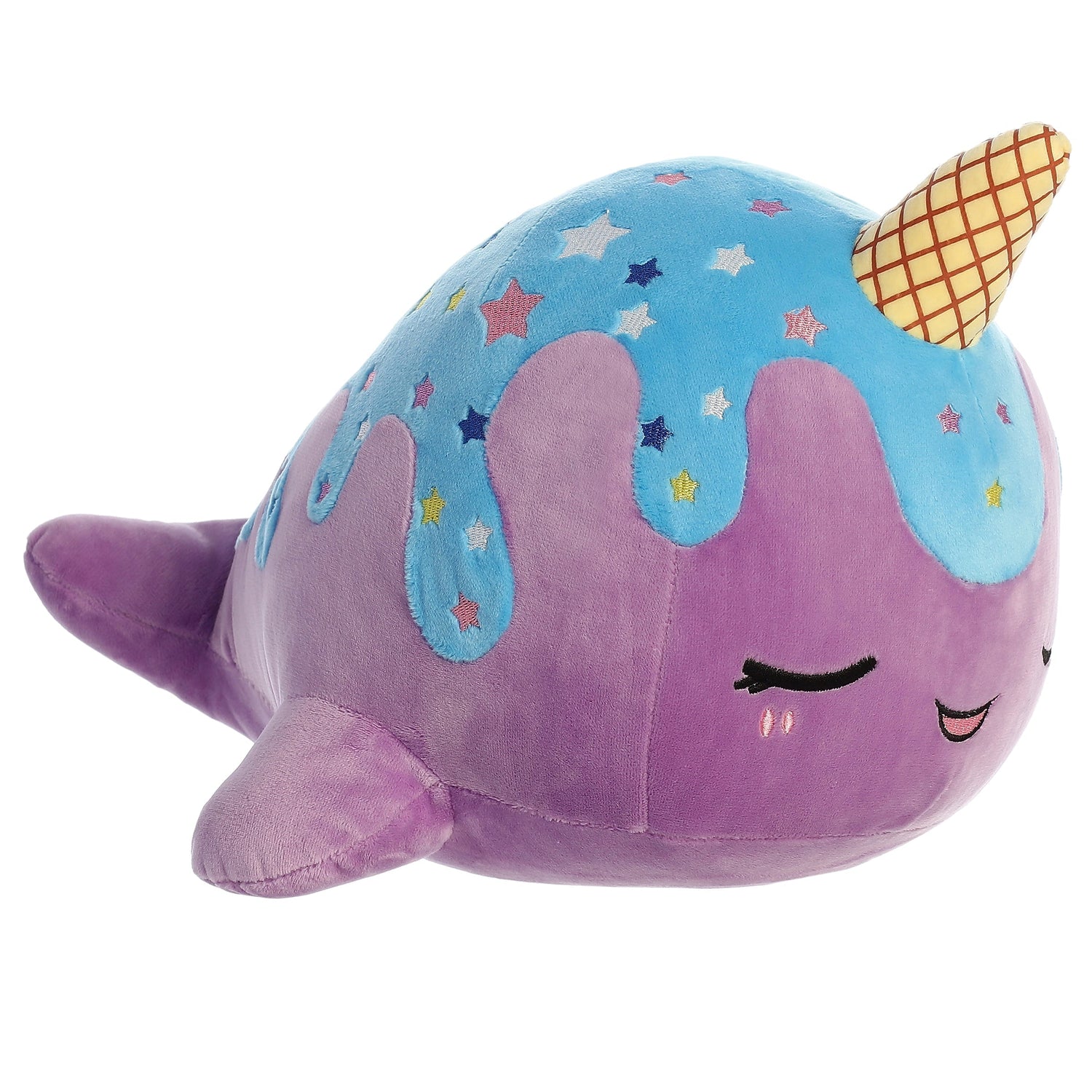 Tasty Peach Blue Moon Nomwhal Plush Toy, 12.5 in