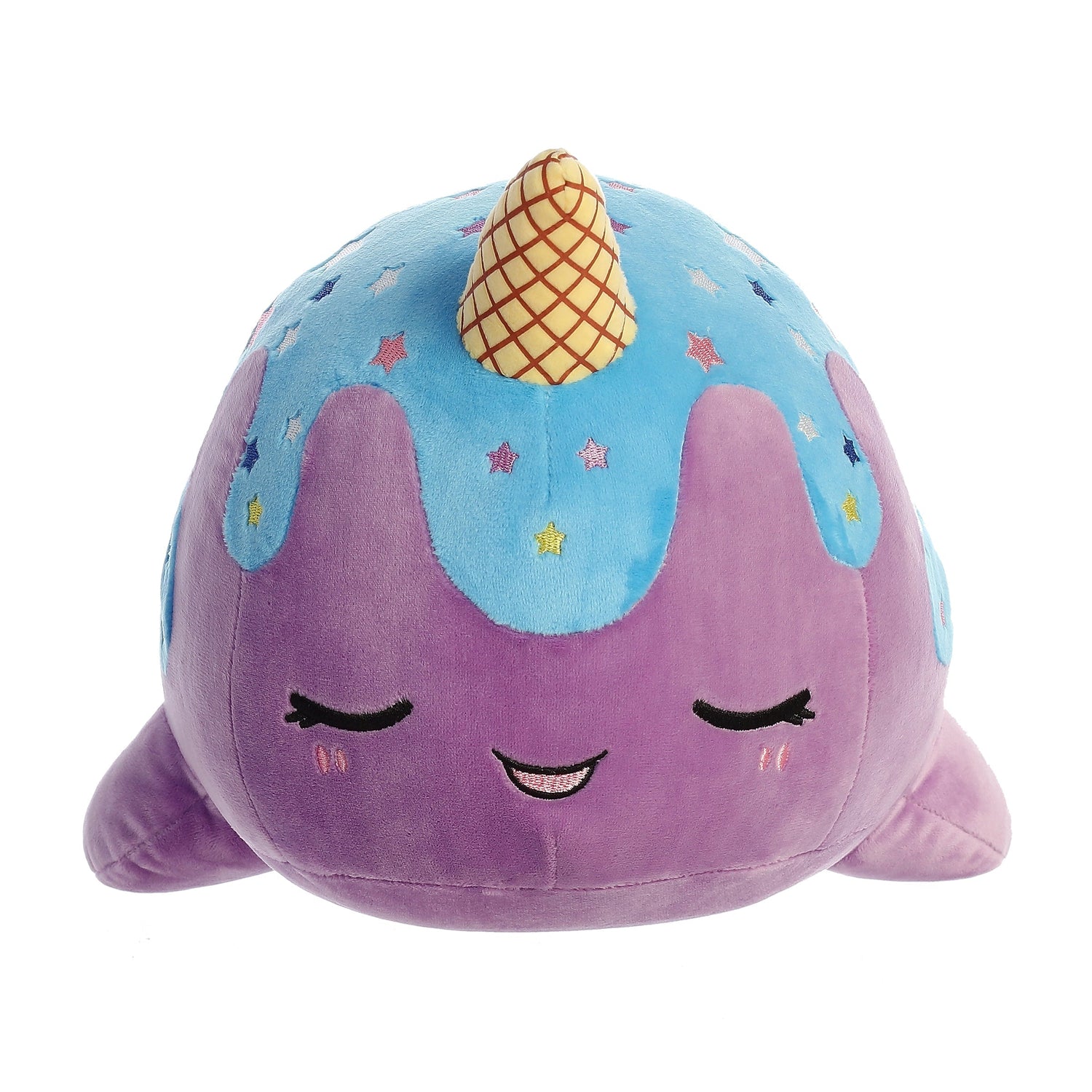 Tasty Peach Blue Moon Nomwhal Plush Toy, 12.5 in