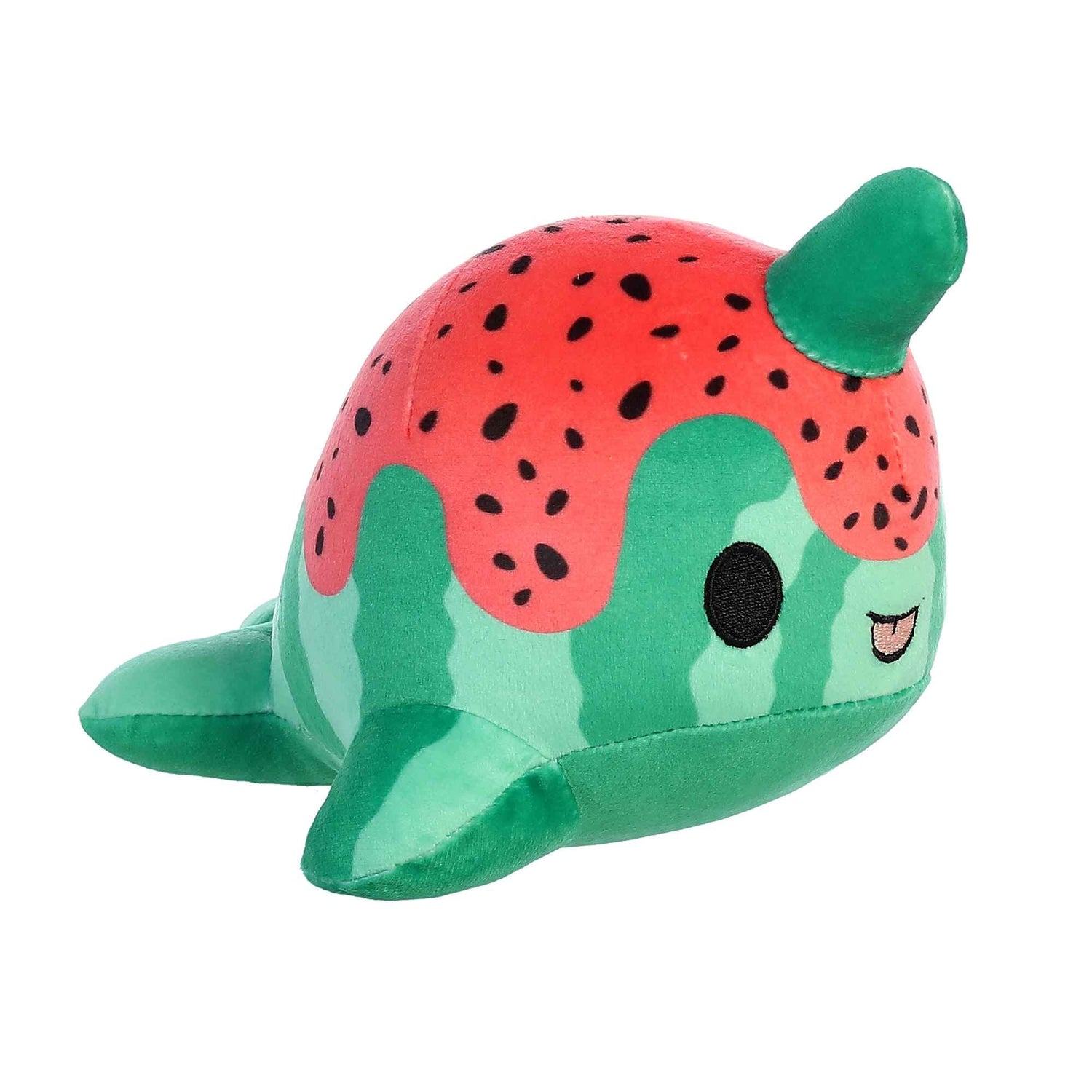 Tasty Peach Watermelon Nomwhal Plush Toy, 7 in