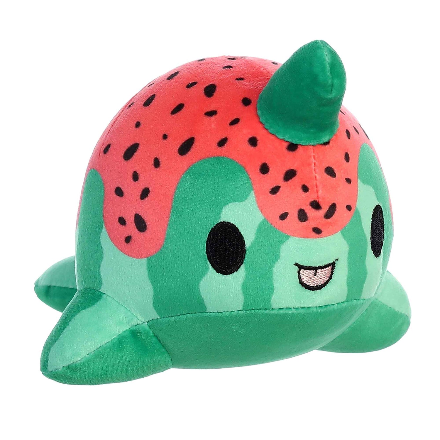 Tasty Peach Watermelon Nomwhal Plush Toy, 7 in