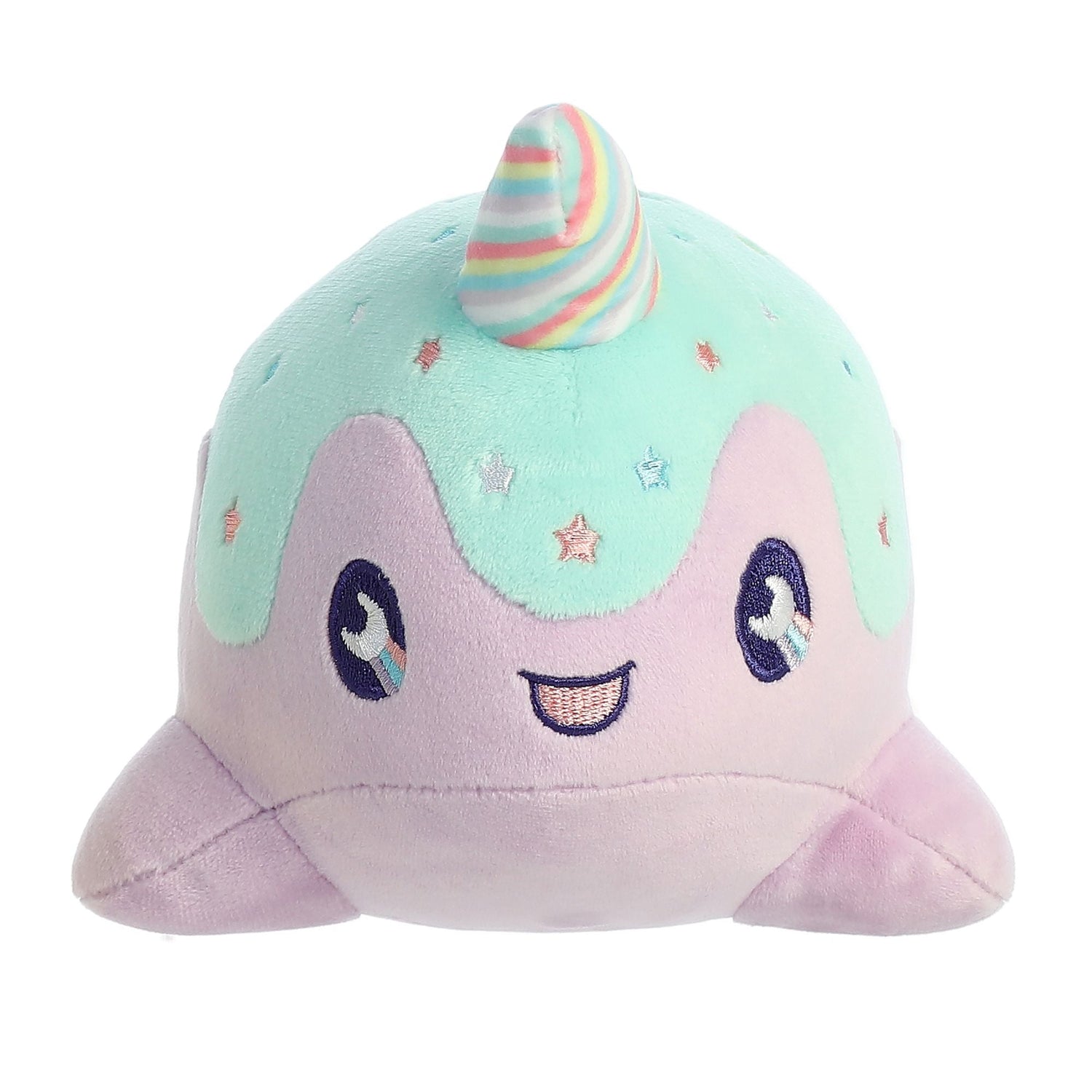 Tasty Peach Pastel Lollipop Nomwhal Plush Toy, 7 in