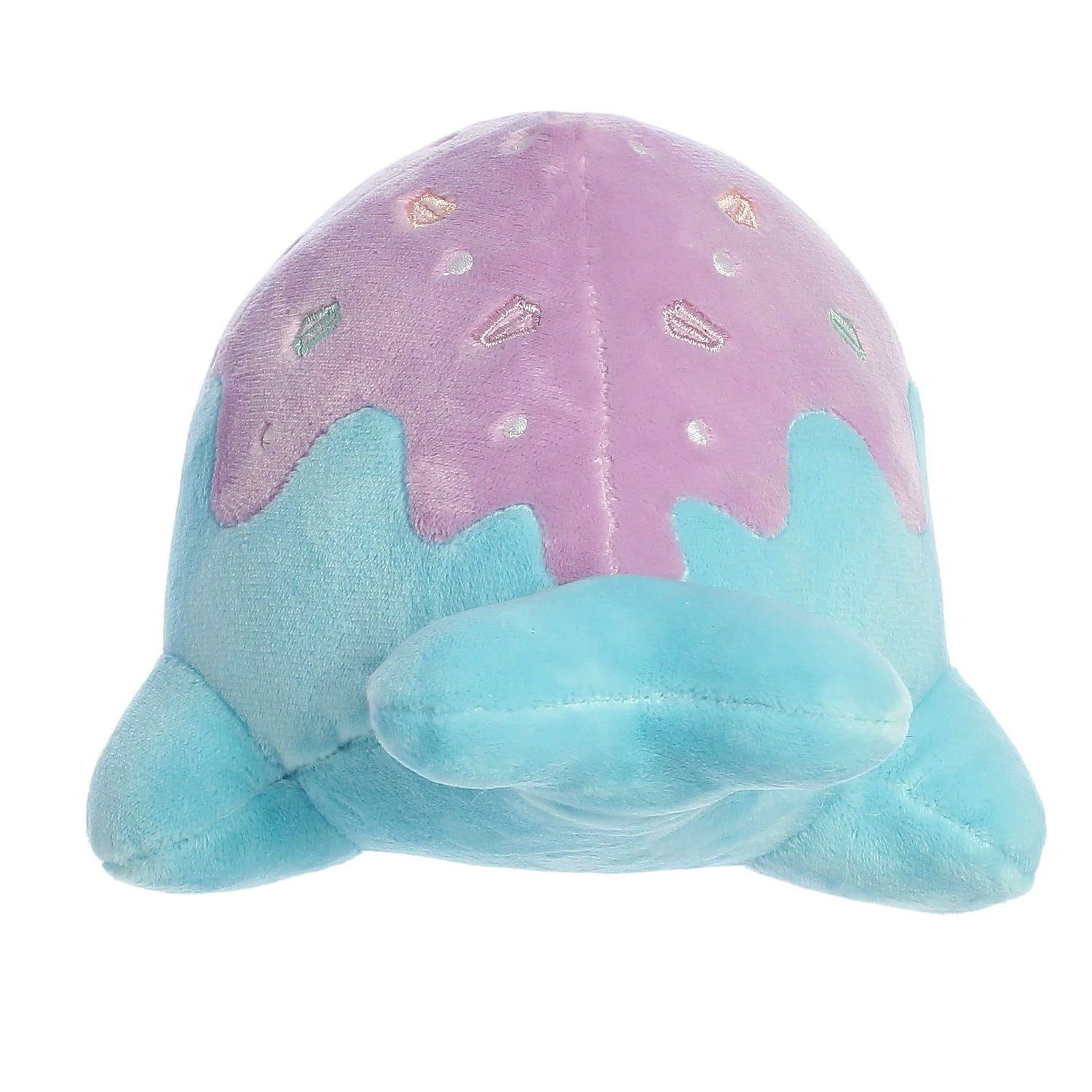 Tasty Peach Birthday Cake Nomwhal Plush Toy, 7 in