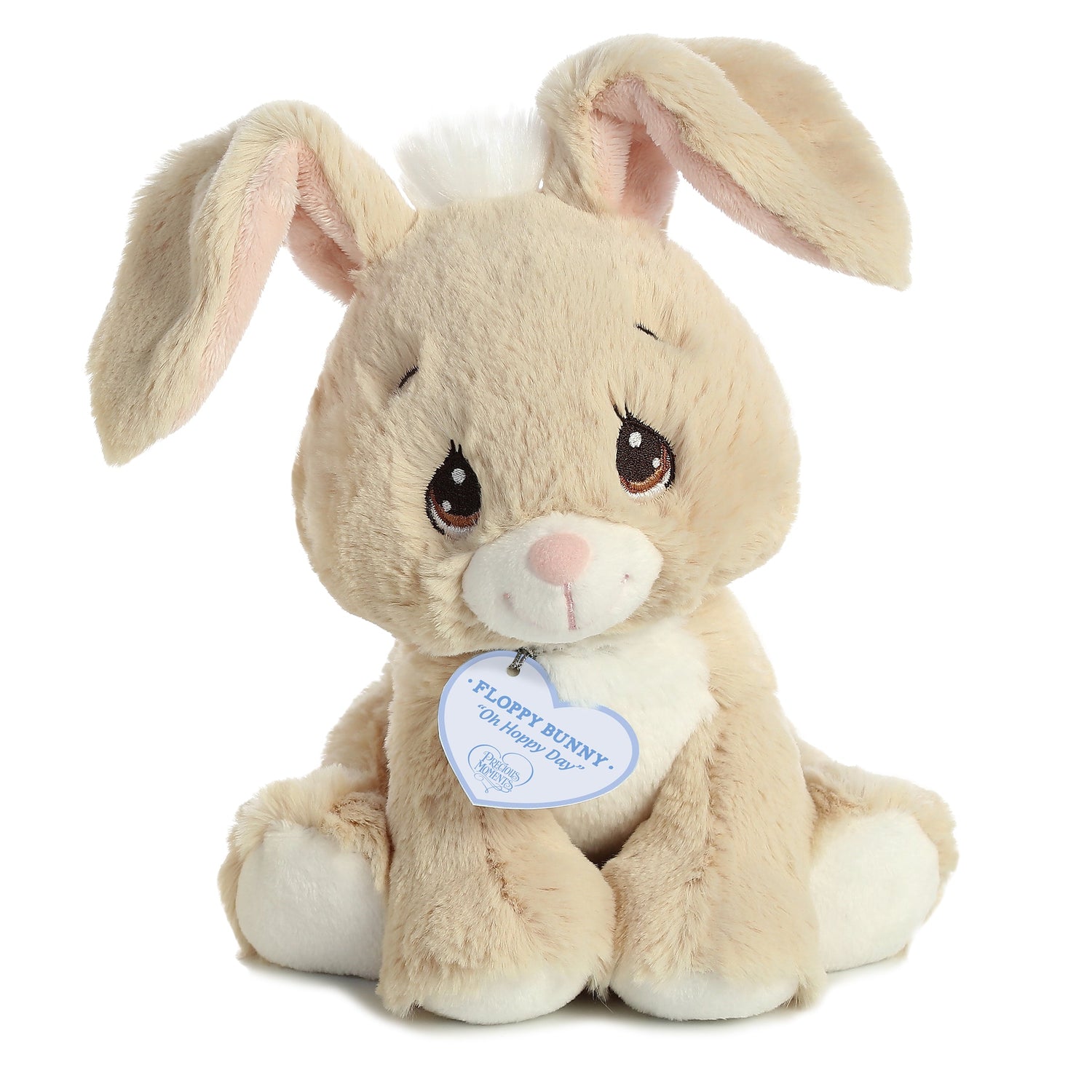 Precious Moments Floppy Bunny Tan Plush Toy, 8.5 in