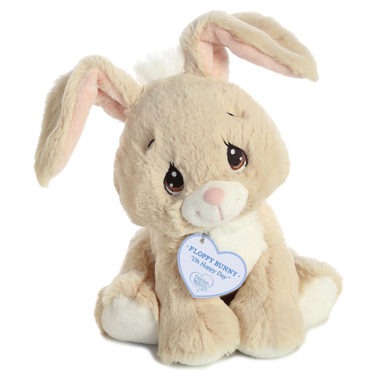 Precious Moments Floppy Bunny Tan Plush Toy, 8.5 in