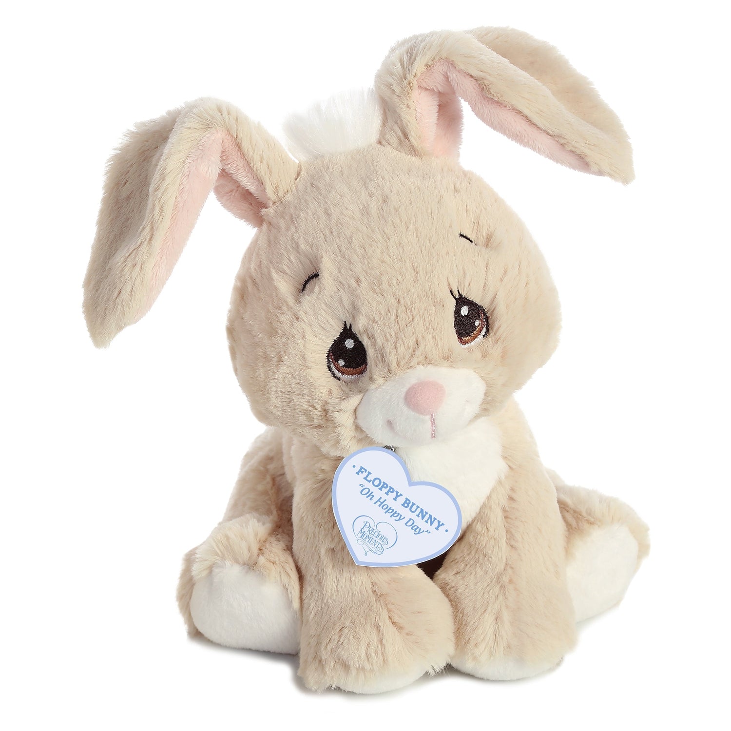 Precious Moments Floppy Bunny Tan Plush Toy, 8.5 in