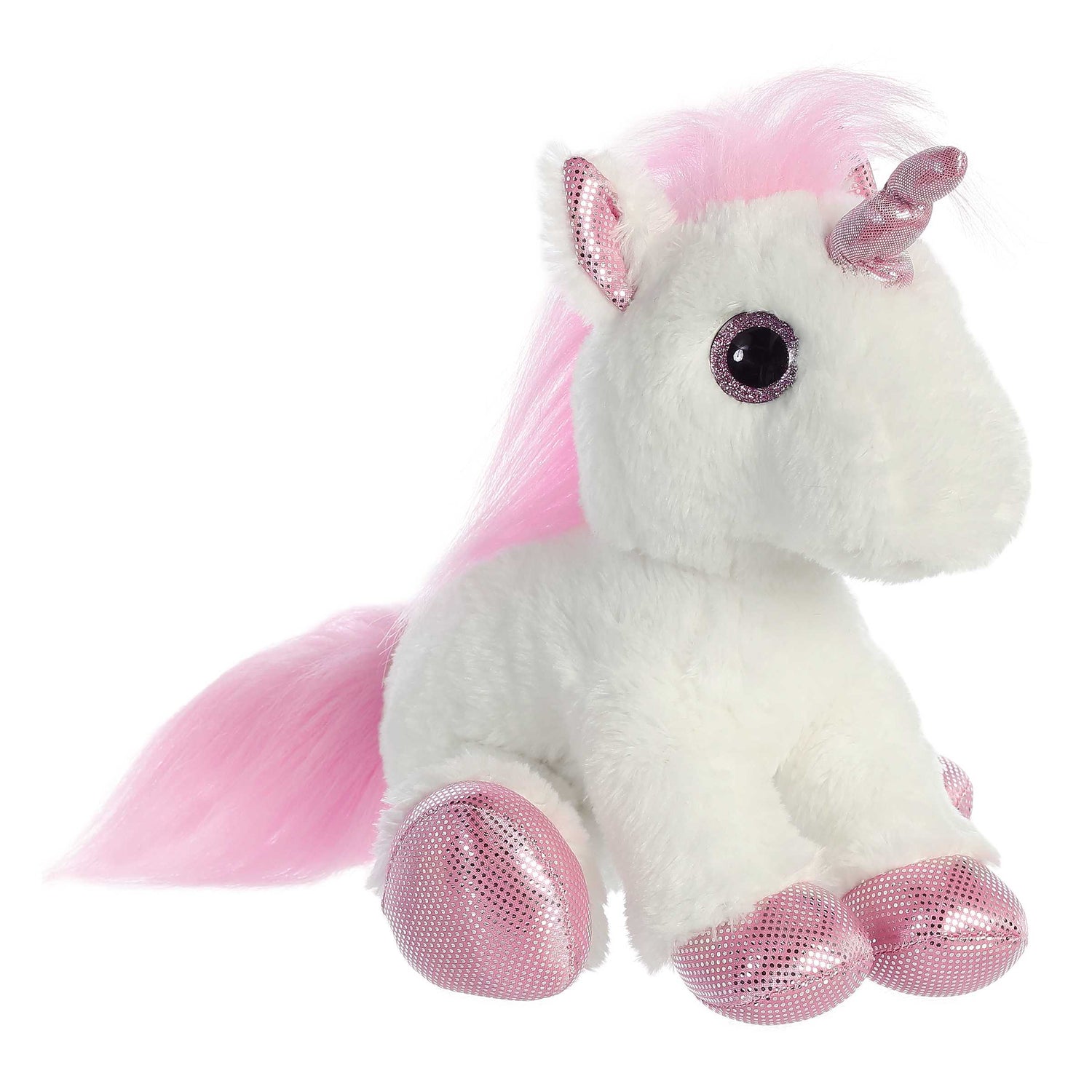 Sparkle Tales Pink Unicorn Plush Toy Stuffed Animal, 12 in