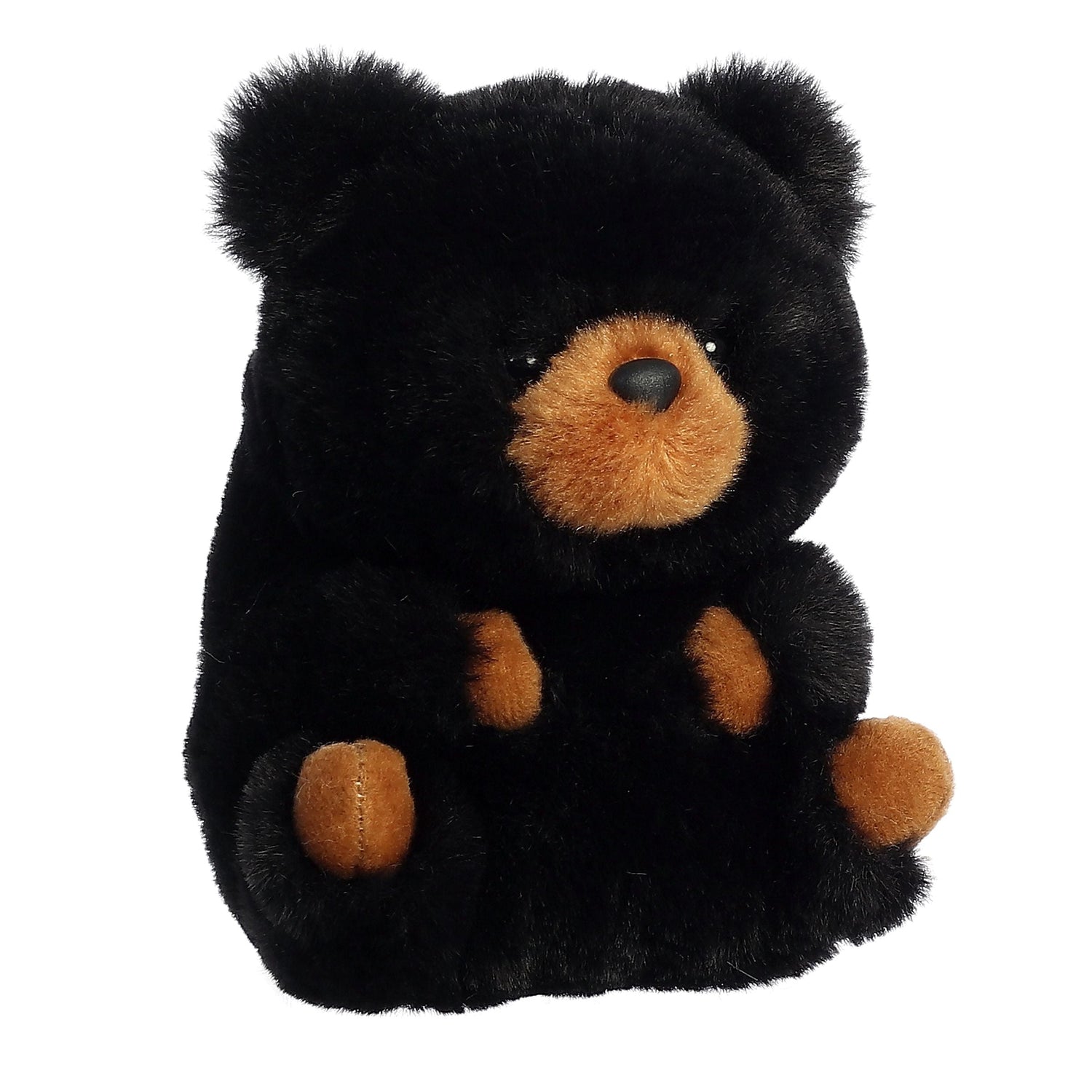 Rolly Pet Cuddles Black Bear Plush Toy Stuffed Animal, 5 in