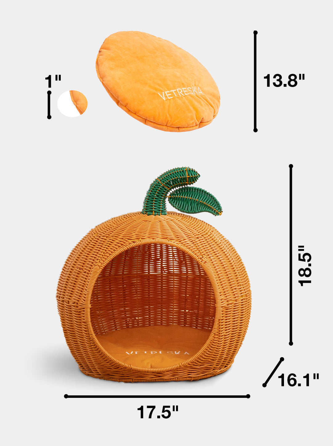 Lit en rotin pour chat et petit chien