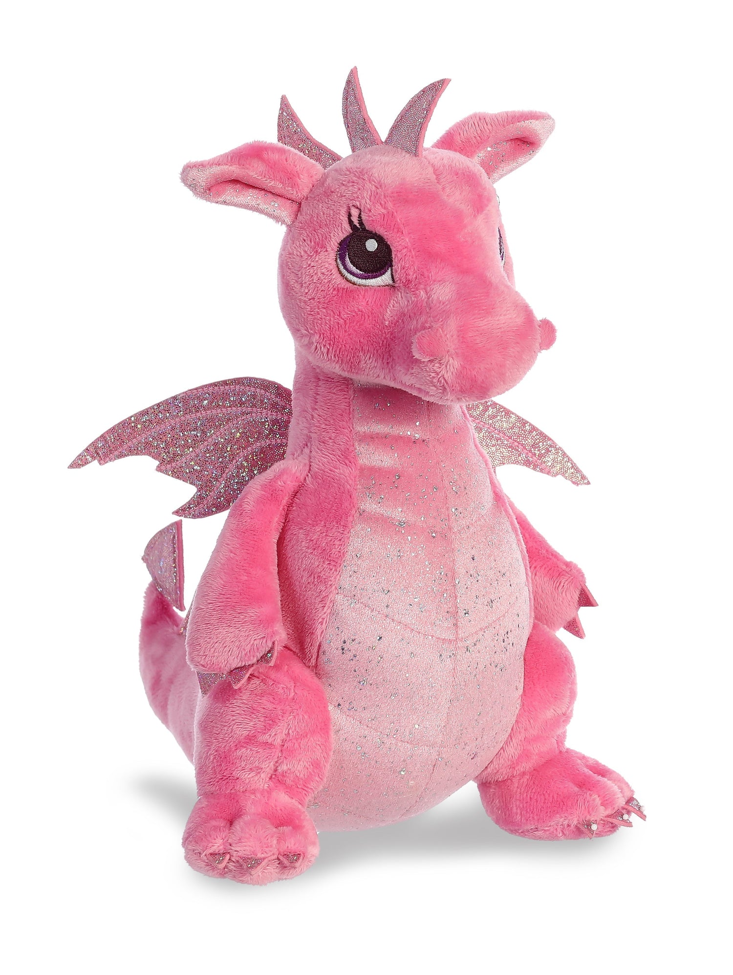 Sparkle Tales Dahlia Dragon Plush Toy Stuffed Animal, 12 in