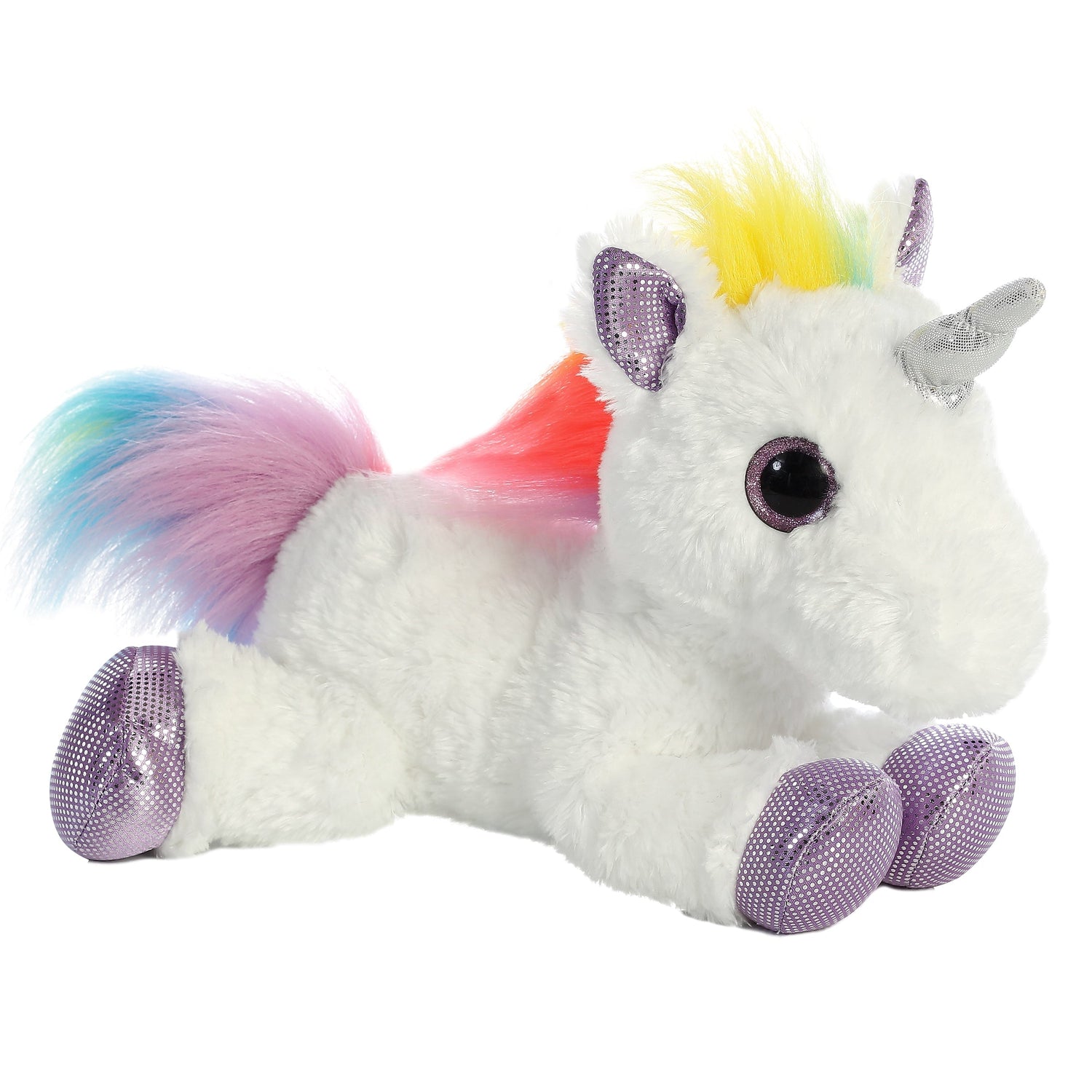 Sparkle Tales Rainbow Unicorn Plush Toy, 12 in