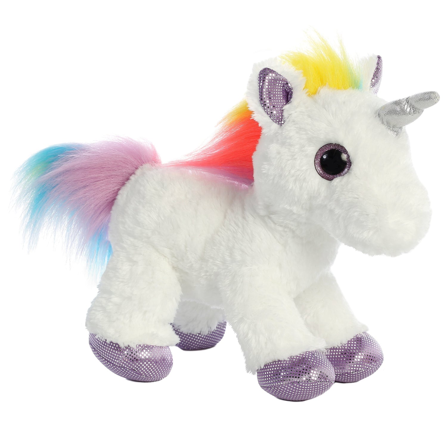 Sparkle Tales Rainbow Unicorn Plush Toy, 12 in
