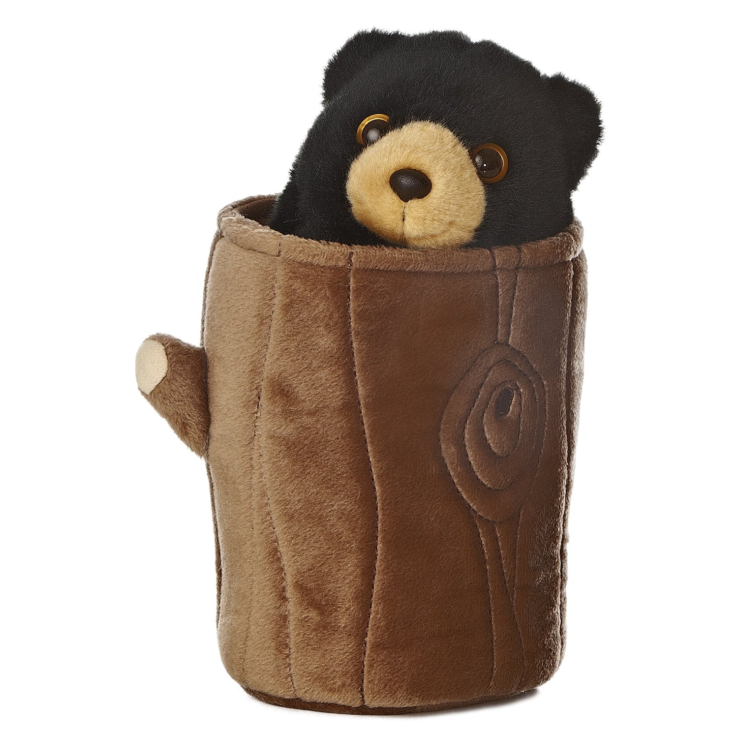 Hand Puppet Black Bear Pop Up Puppet Plush Toy, 10 in