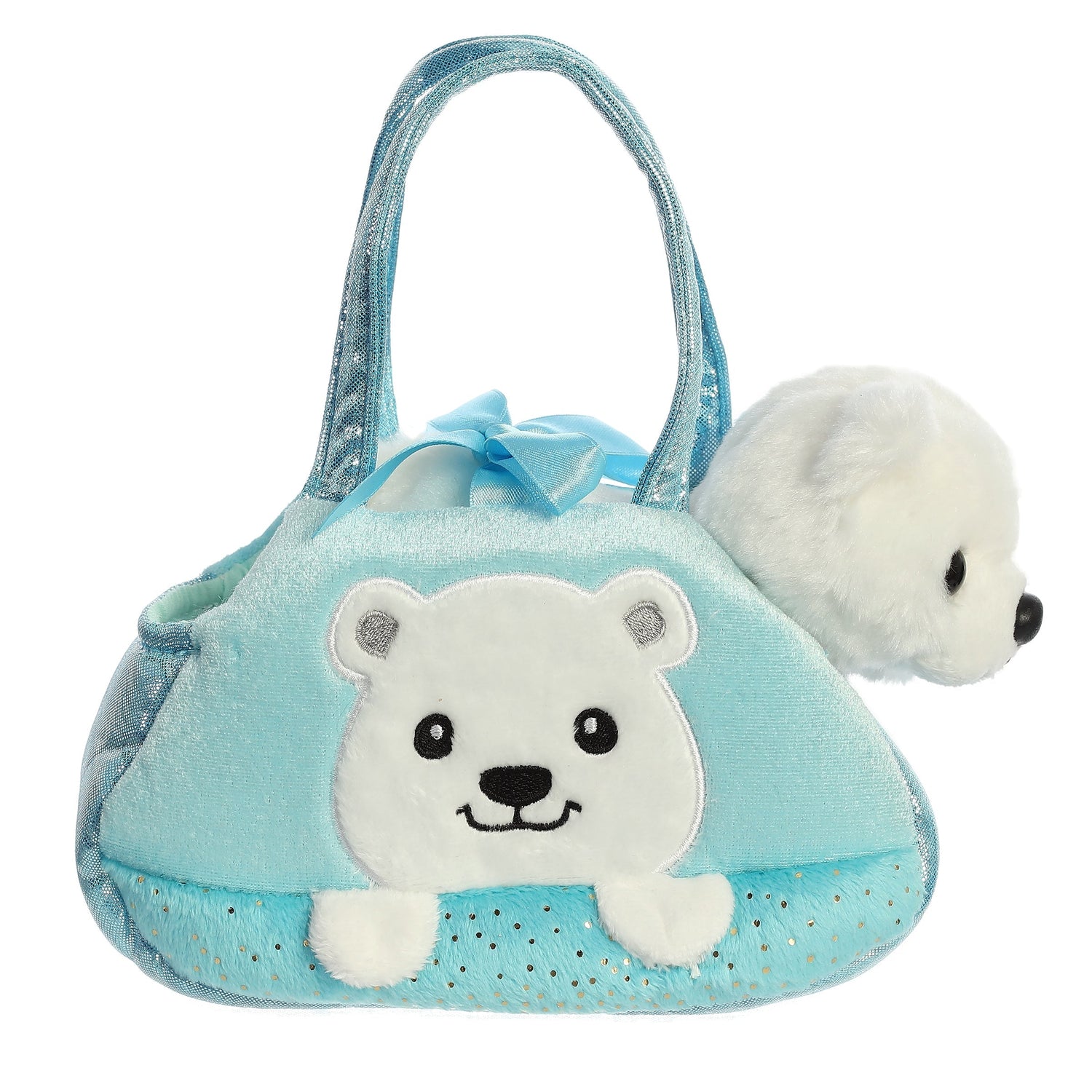 Fancy Pals Peek Boo Polar Bear Plush Toy, 7 in