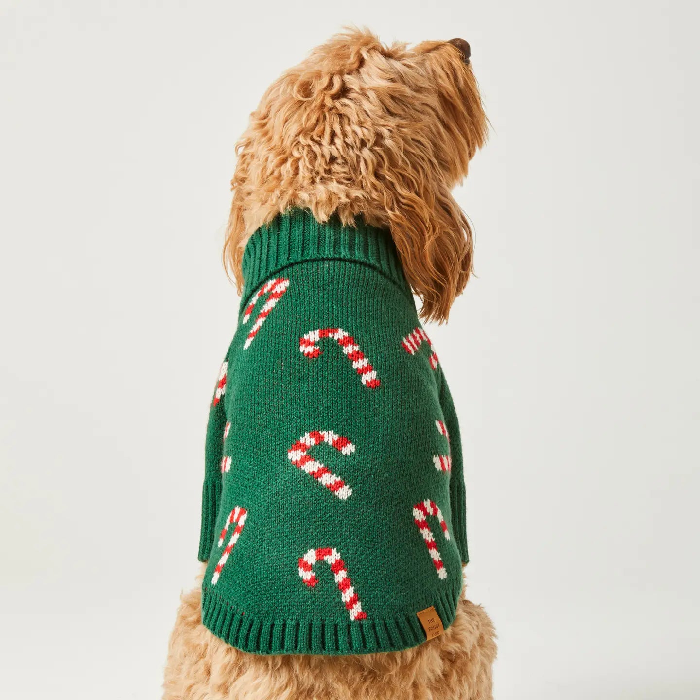Gingerbread Pattern Dog Sweater