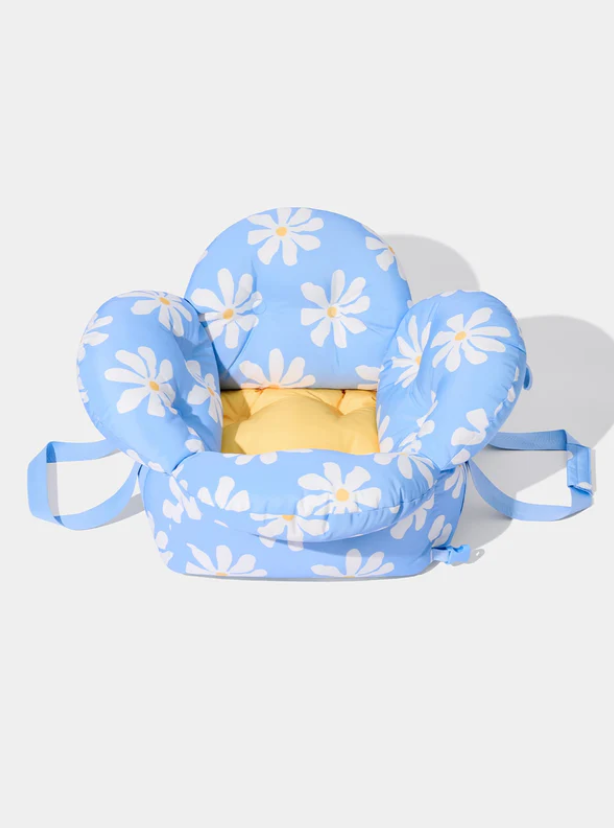 Convertible Pet Car Seat Carrier – Daisy Print, 19.7×19.7×15 in