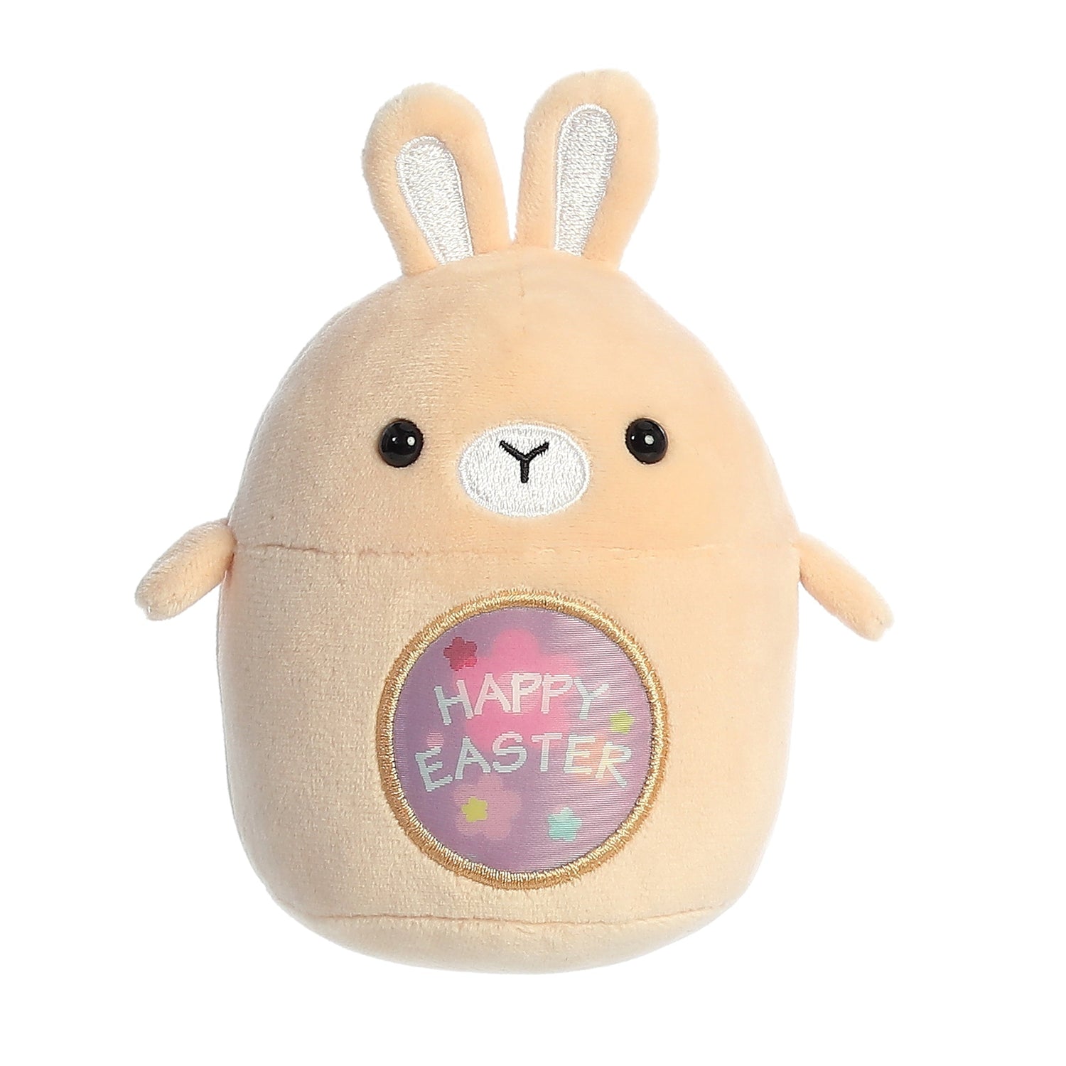 Spring Happy Easter Bunny Tan Plush Toy, 3.5 in