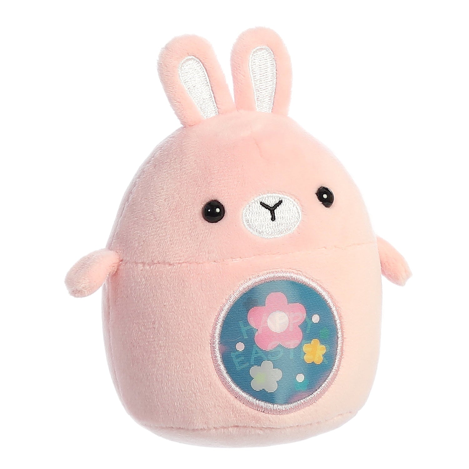 Spring Happy Easter Bunny Pink Plush Toy, 3.5 in