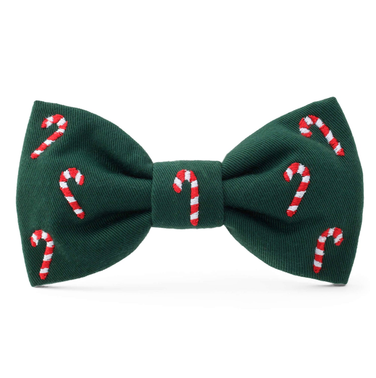 Green Dog Collar with Removable Embroidered Bow