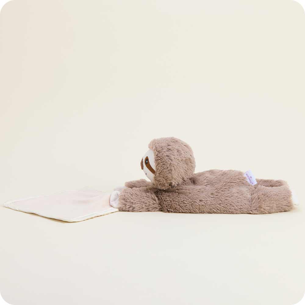 Sloth Blankie – Heatable Plush with Attached Satin Blanket