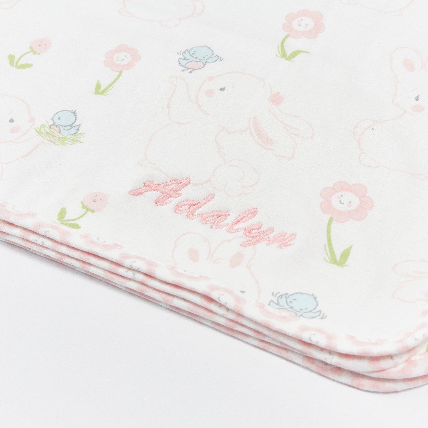 Blossom Bunny Receiving Blanket