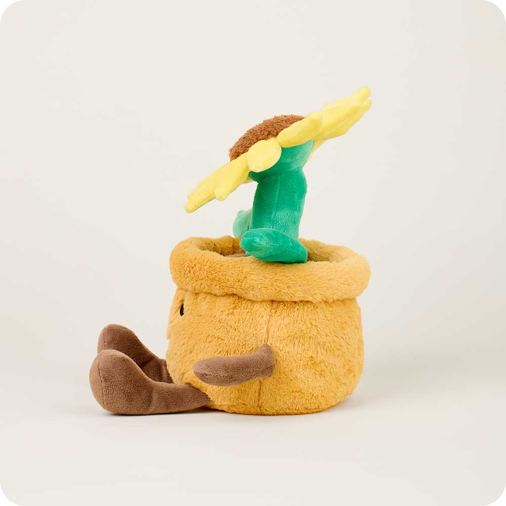 Yellow Flower Pot Heatable Plush