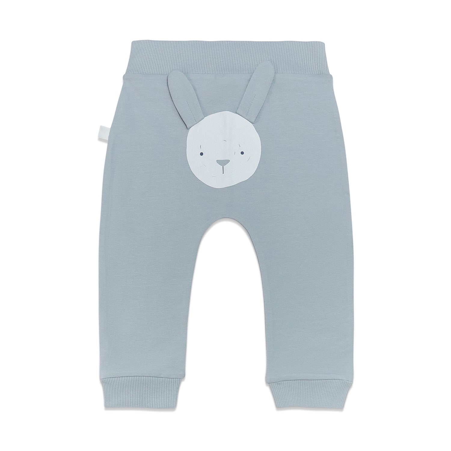 Organic Long Sleeve Bunny Pant Set - Pearl Blue