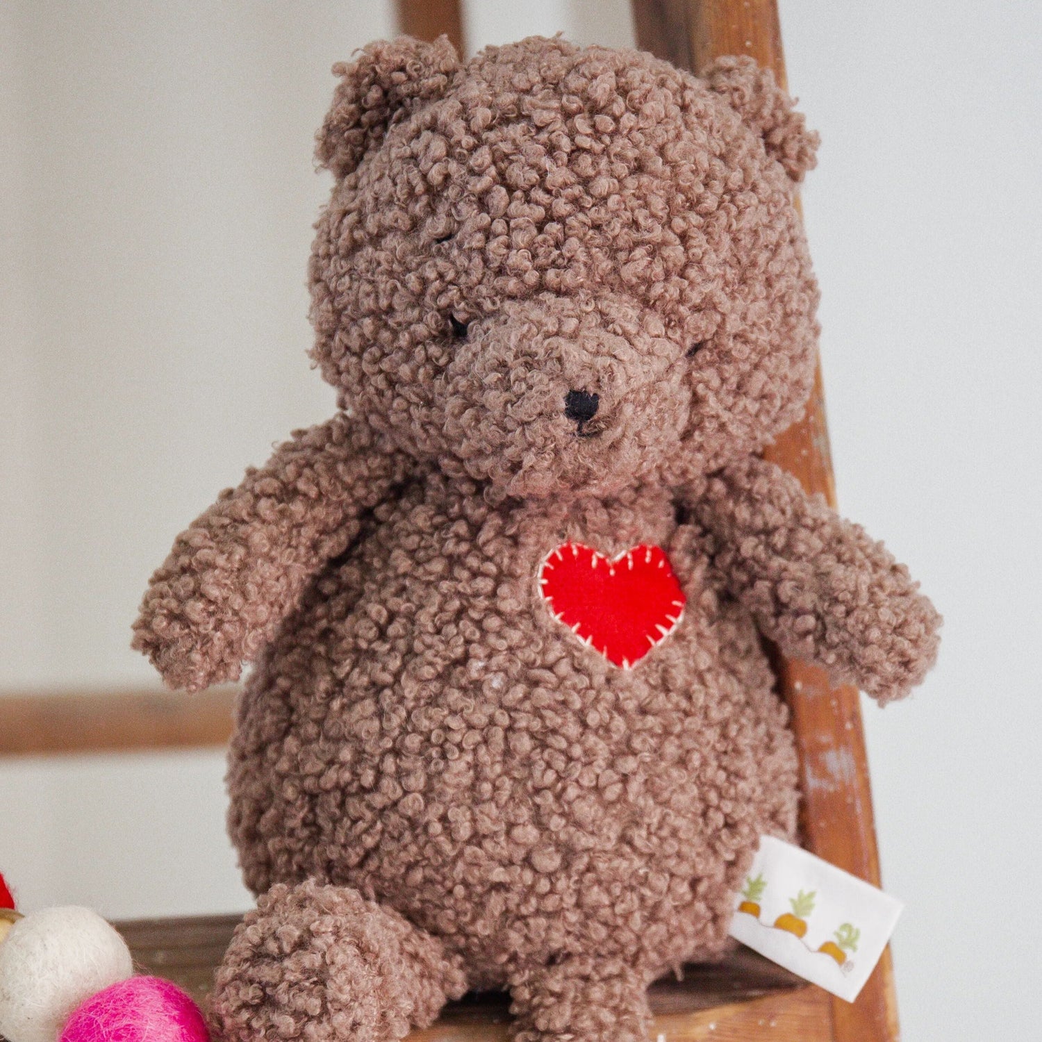 Toby Love – Soft Stuffed Bear with Heart Patch, 11 Inches