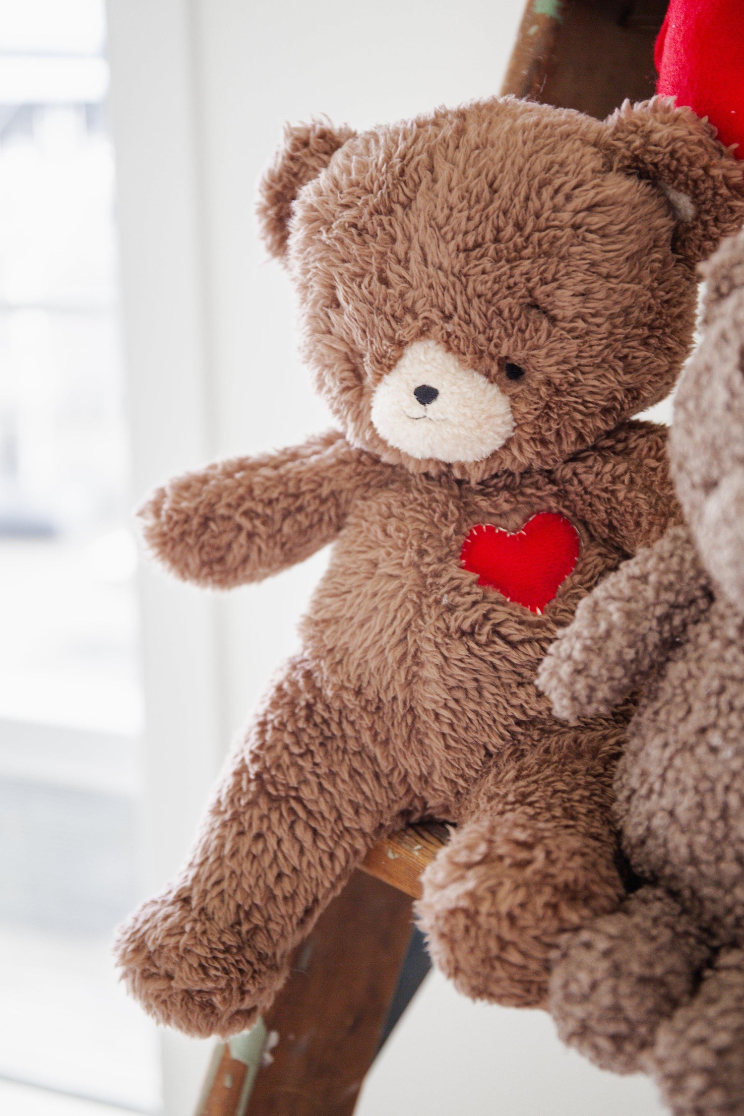 Teddy Love – Soft Stuffed Bear with Heart Patch, 14 Inches