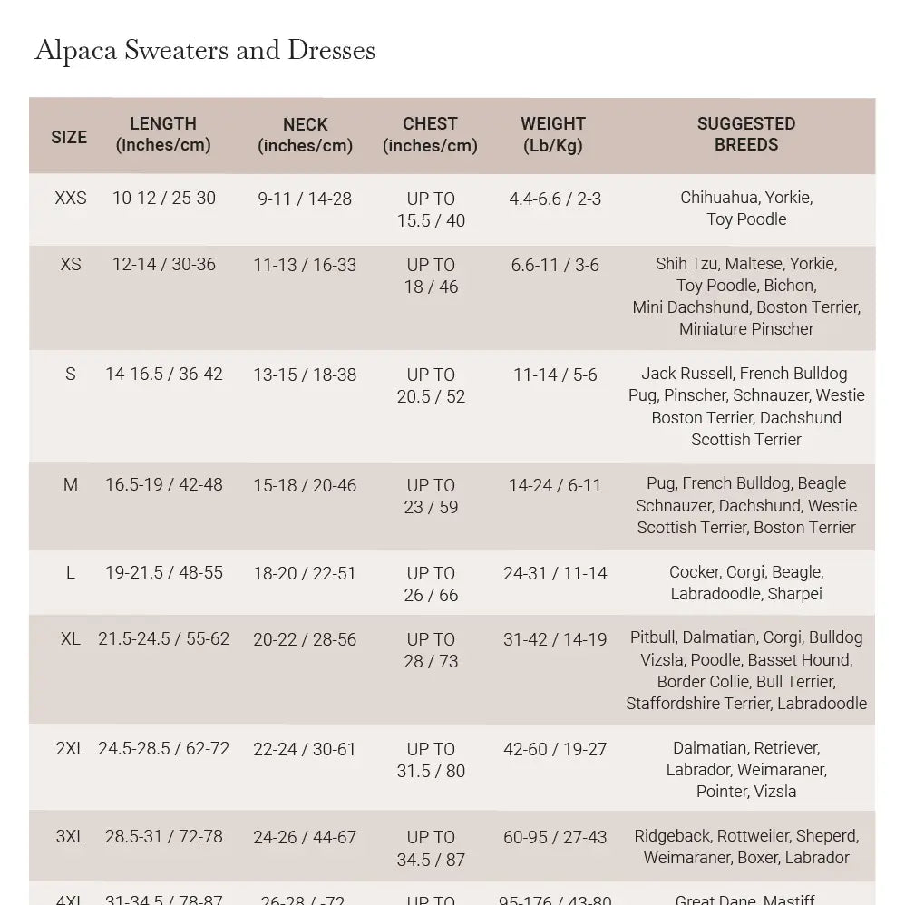 Pull pour chien à col en V en mélange d'alpaga