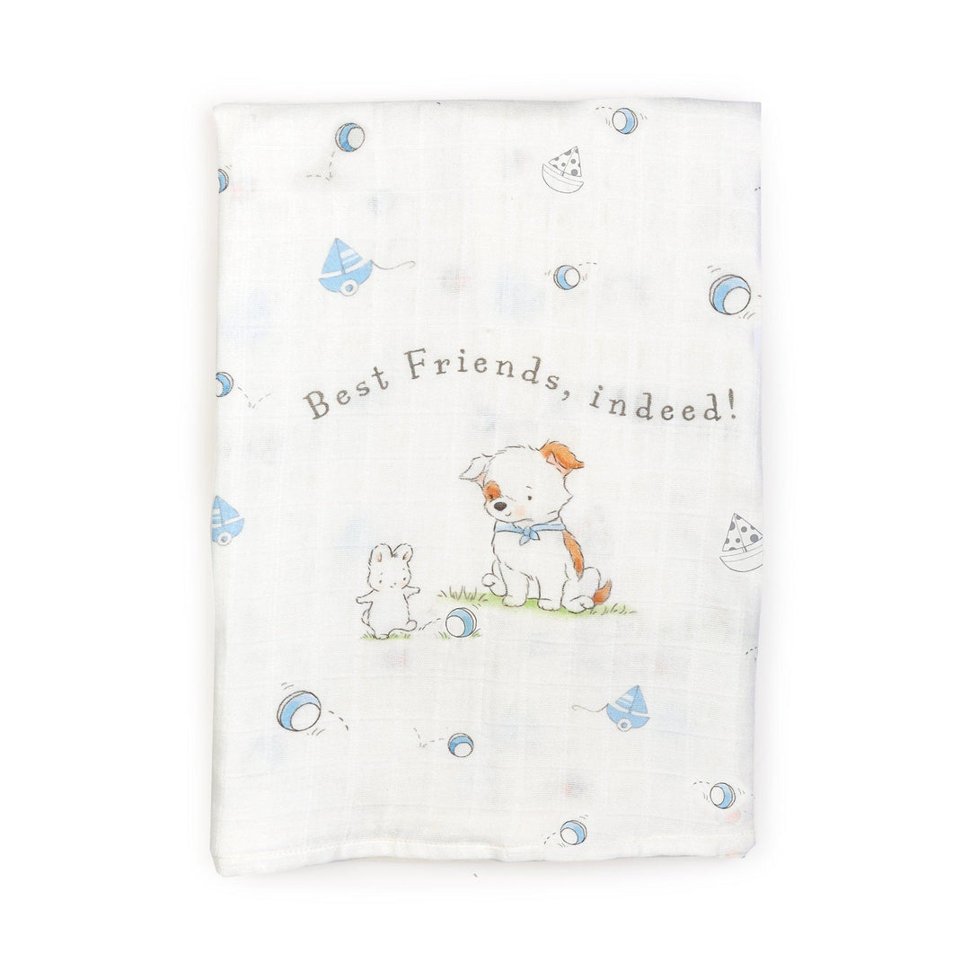 Baby Swaddle Blanket – “Have a Ball” Bud Bunny