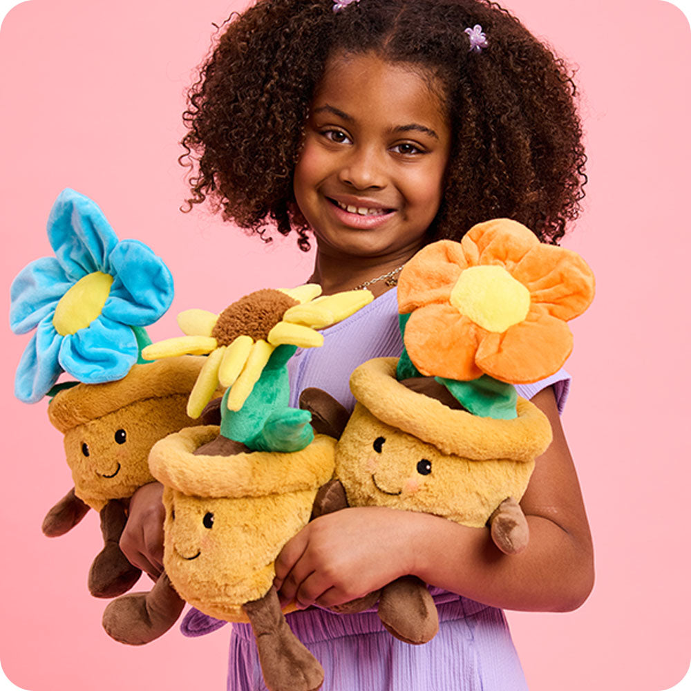 Yellow Flower Pot Heatable Plush