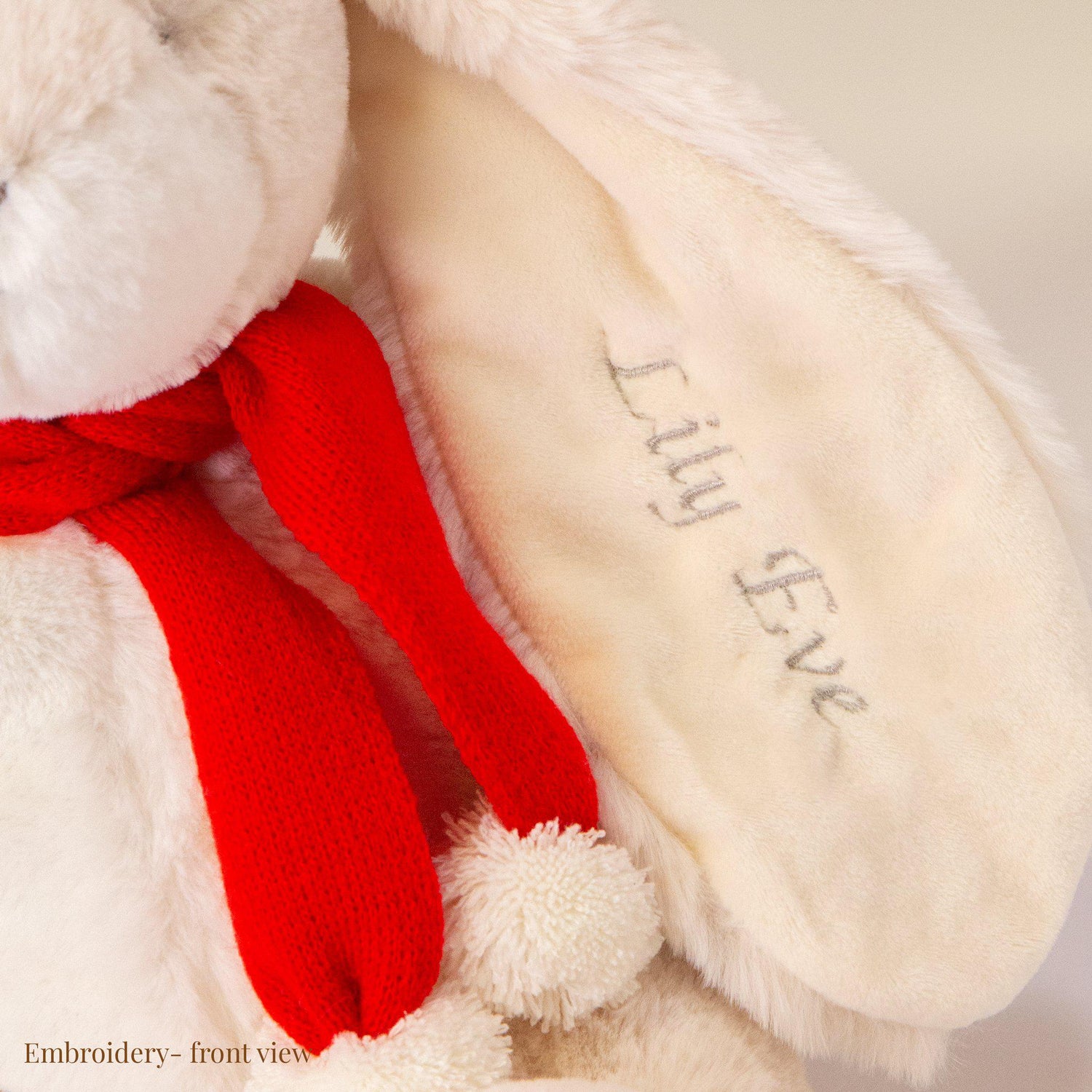 Holiday Little Nibble Grey Bunny