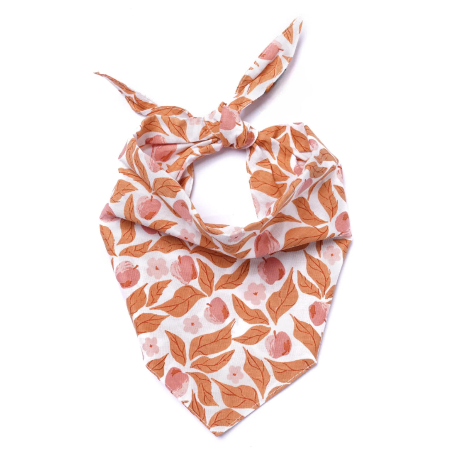 Dog Bandana – Apple Crisp Fall Print, 100% Cotton, Tie-On, Double-Sided