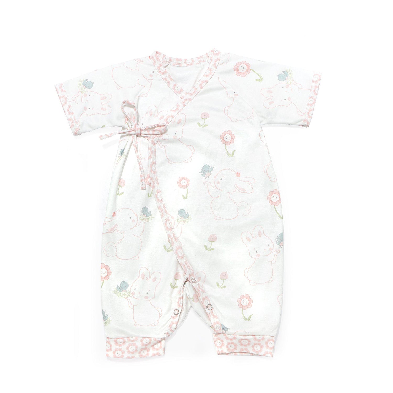 Blossom Bunny Kimono Romper and Hat Set