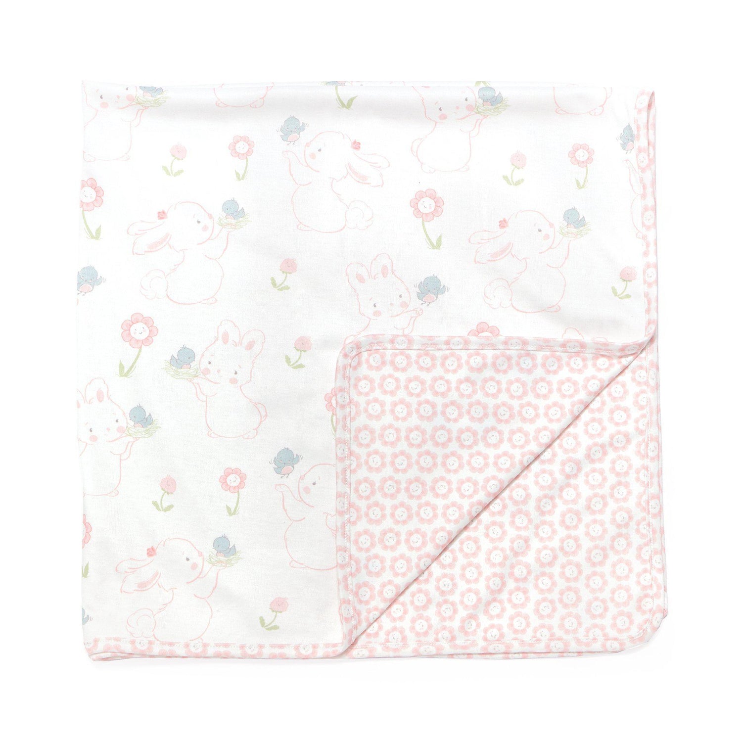 Blossom Bunny Receiving Blanket