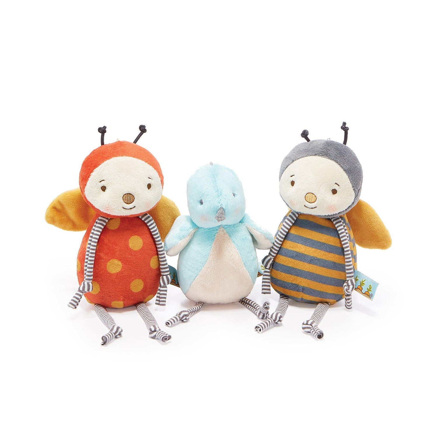 Tweet Bluebird – Soft Velour Baby Toy with Crinkle Wings