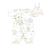 Bloom Bunny Kimono Romper and Hat Set