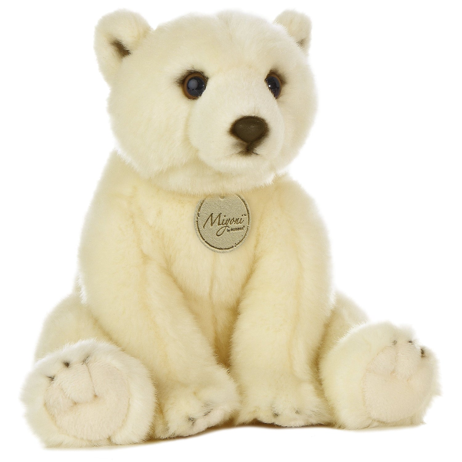 Miyoni Polar Bear Plush Toy Stuffed Animal, 11 in