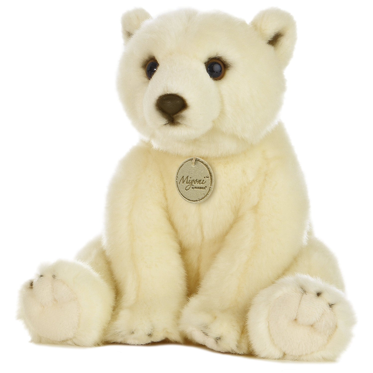 Miyoni Polar Bear Plush Toy Stuffed Animal, 11 in