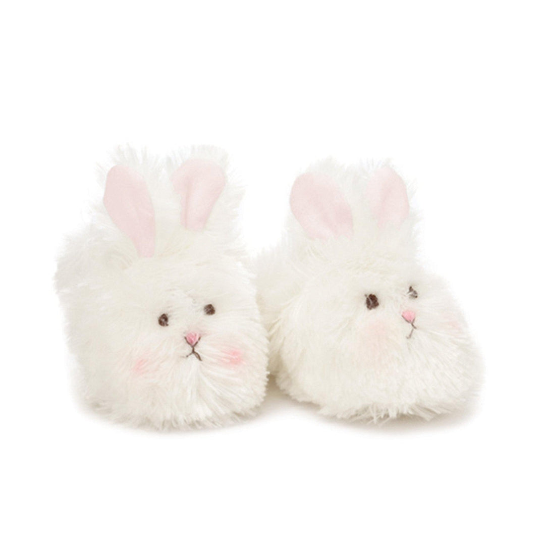 Baby Bunny Slippers – White Faux-Fur, 3-6 Months