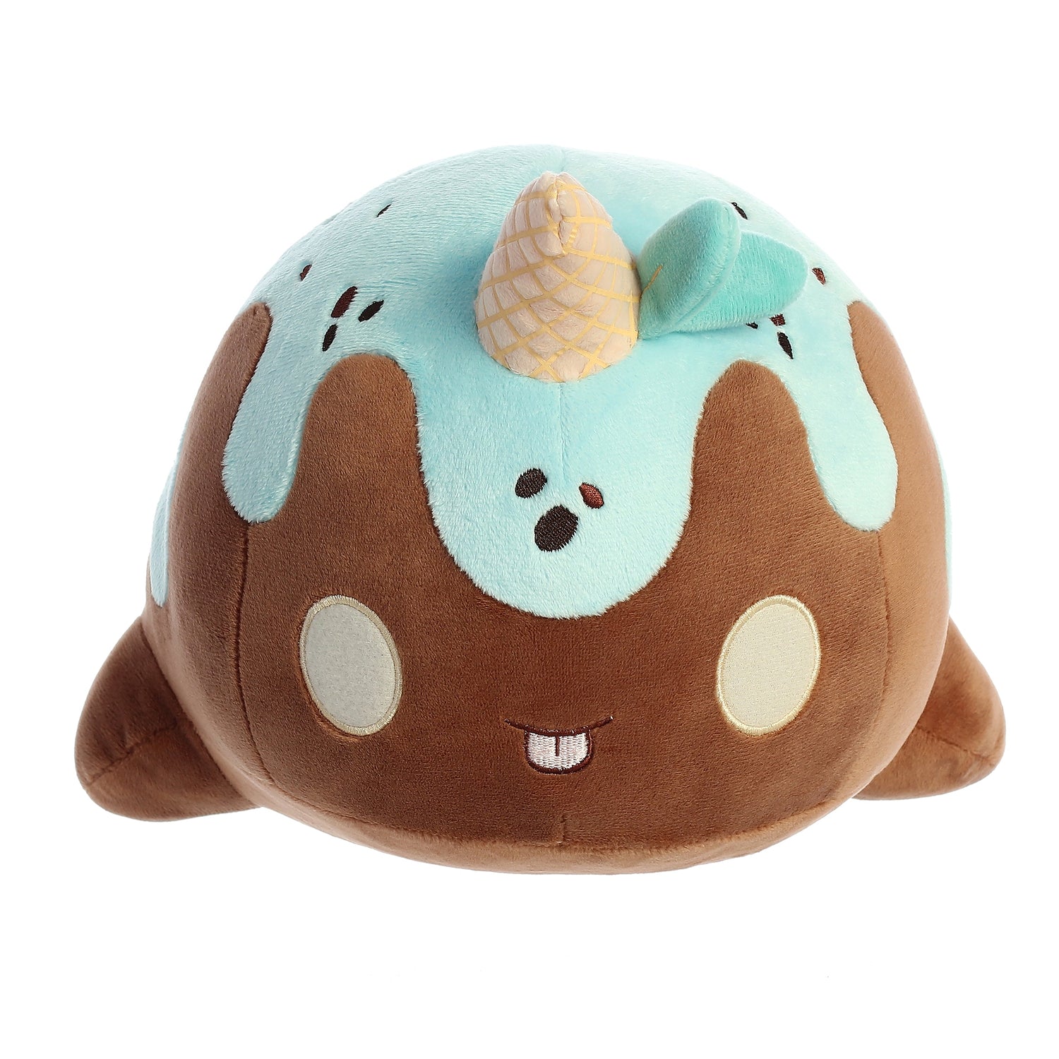 Tasty Peach Mint Chocolate Nomwhal Plush Toy, 12.5 in
