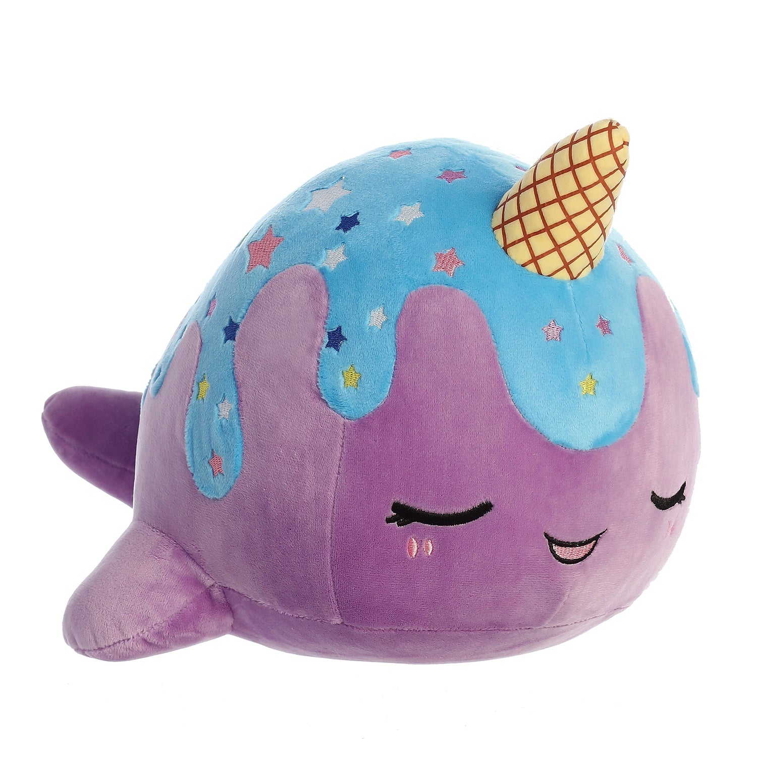 Tasty Peach Blue Moon Nomwhal Plush Toy, 12.5 in