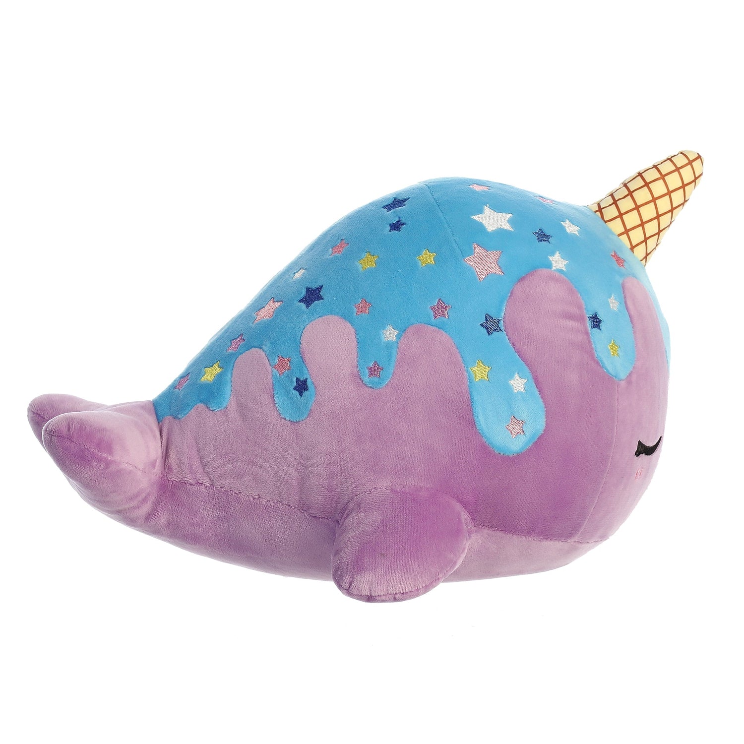 Tasty Peach Blue Moon Nomwhal Plush Toy, 12.5 in