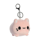 Tasty Peach Strawberry Meowchi Clip On Plush Toy, 3.5 in