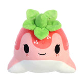 Tasty Peach Strawberry Nomwhal Plush Toy, 7 in