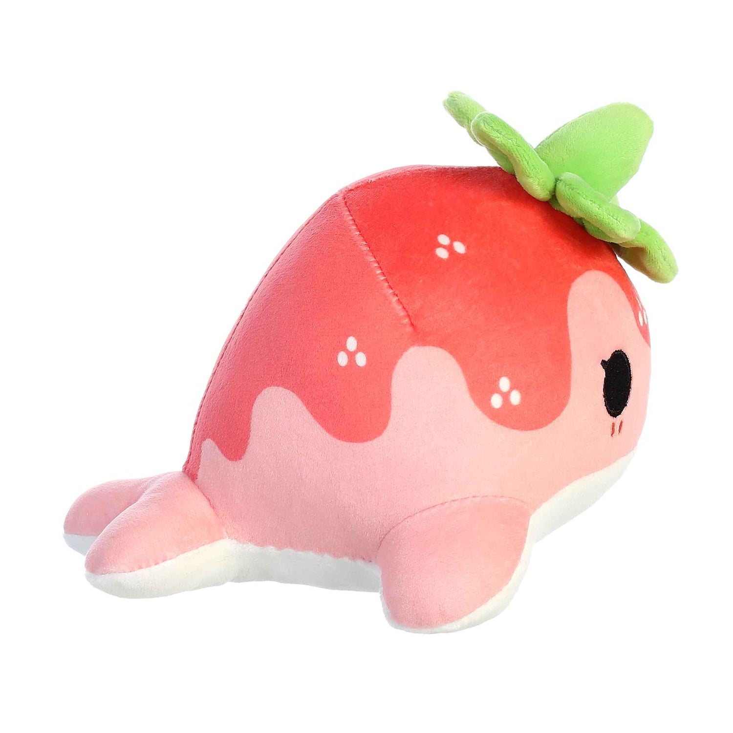 Tasty Peach Strawberry Nomwhal Plush Toy, 7 in